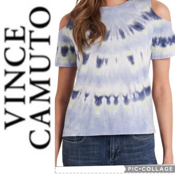 Girls Size 14/16 Vince Camuto, NWT, Cold Shoulder Tie Dye Top - Picture 2 of 10